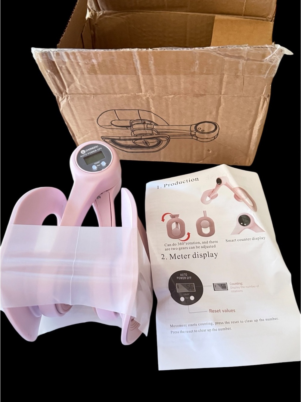 Pink Handheld VR/AR Accessory with Digital Counter